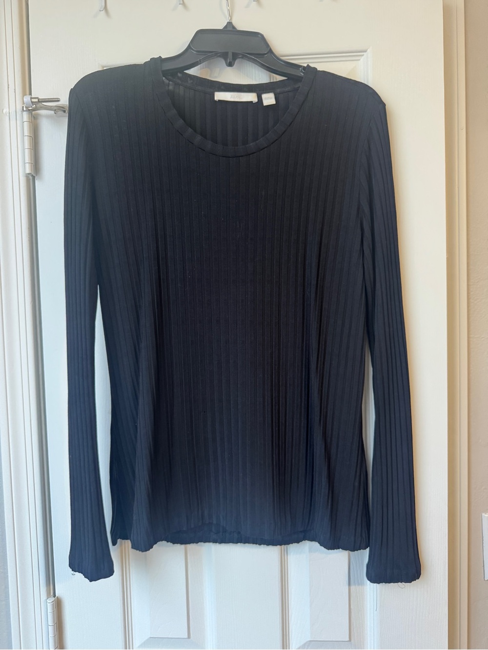 Boss Black Ribbed Long-Sleeve Tee